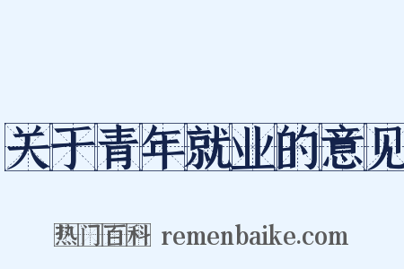 关于青年就业的意见是什么意思的图片
